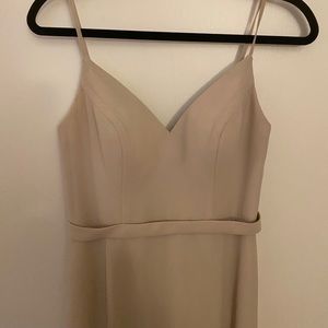 Azazie Frost/Taupe/Champagne bridesmaid dress
